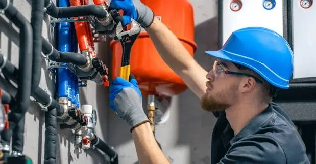 Trade technician working on-site
